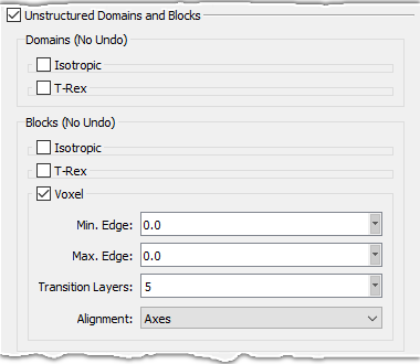 Untructured Blocks Defaults: Voxel